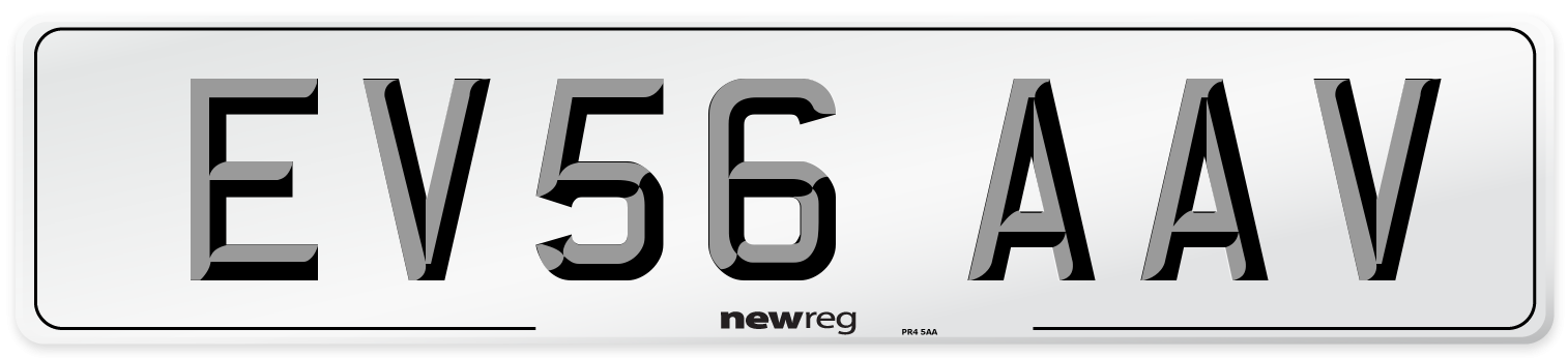 EV56 AAV Number Plate from New Reg
